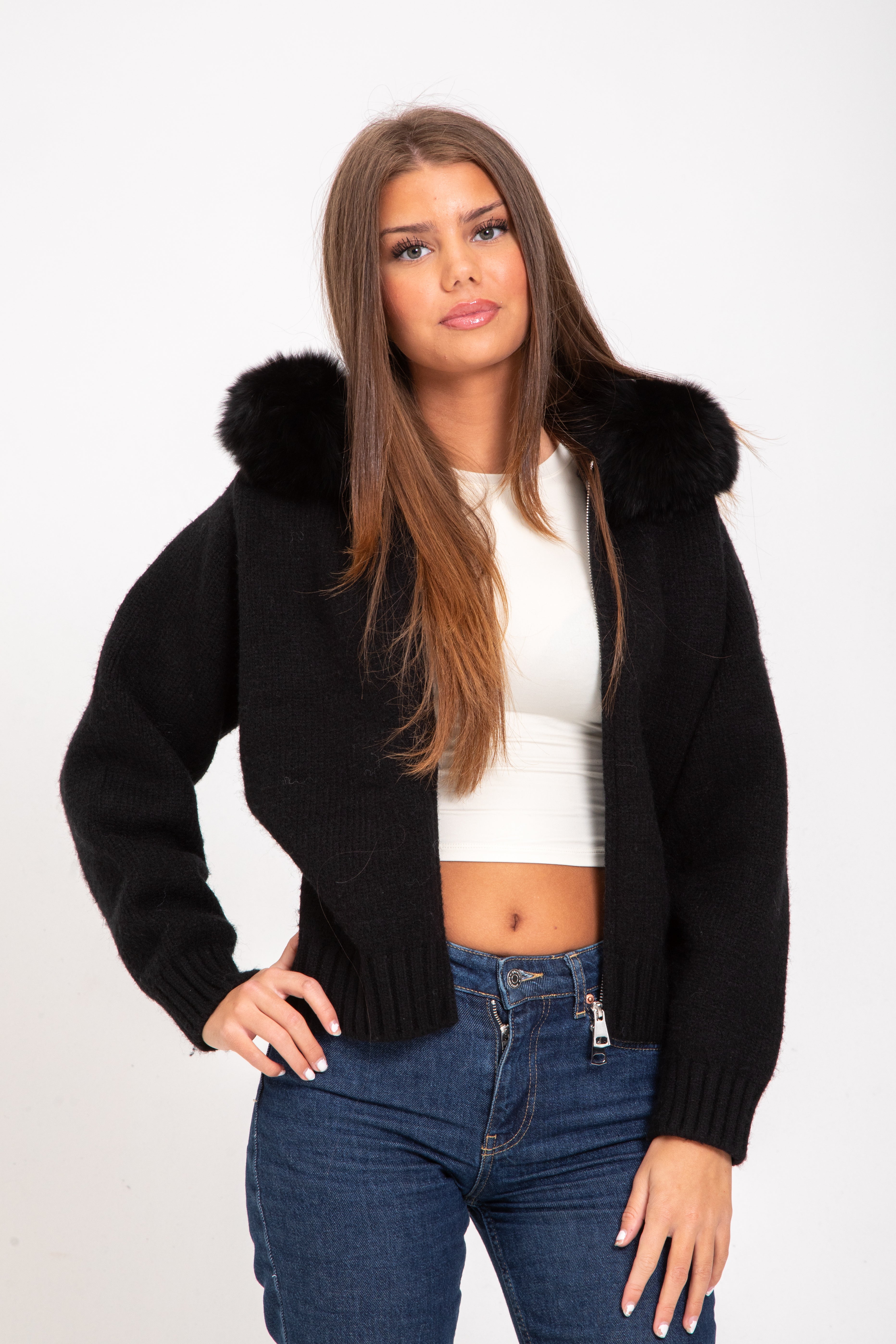 Fur Jacket - Black